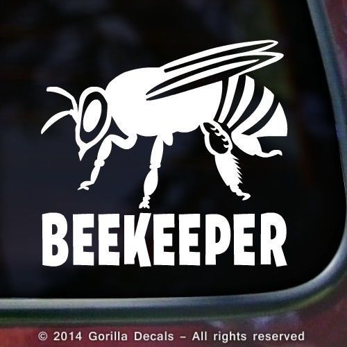 BEEKEEPER Bees Honey Beekeeping Decal Bumper Sticker Car Sign WHITE BLACK PINK