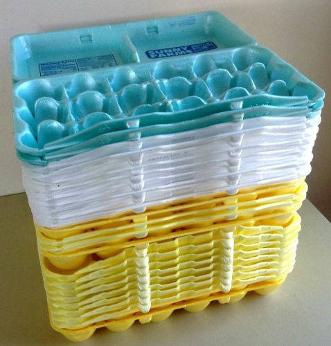 24 Egg Cartons Styrofoam 18 Ct. Crafts Kids School Storage Chicken Crate Mixed
