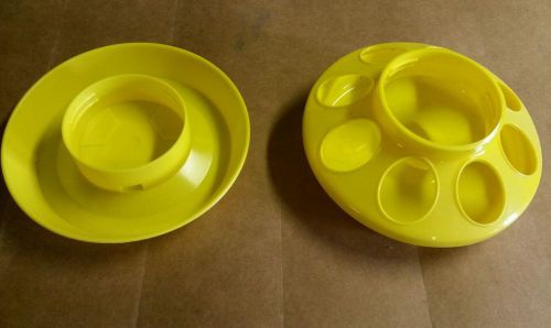 Little Giant 1 Feeder &amp; 1 Waterer Combo Chicken Chick Rooster Hen New yellow