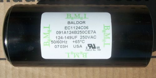 New ec1124c06sp baldor capacitor 124-149 uf 250 vac bmi 091a124b250ce7a usa made for sale