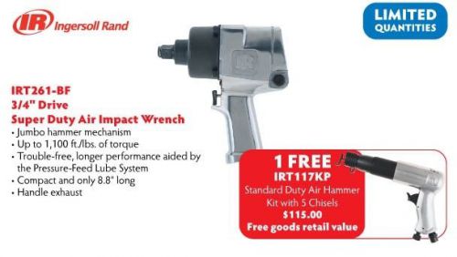 Ingersoll rand 261 3/4&#034; drive super duty air impact wrench black friday sale for sale