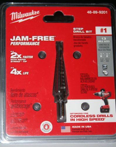 Milwaukee 48-89-9201 Step Bit #1 1/8&#039;&#039; - 1/2&#039;&#039; New