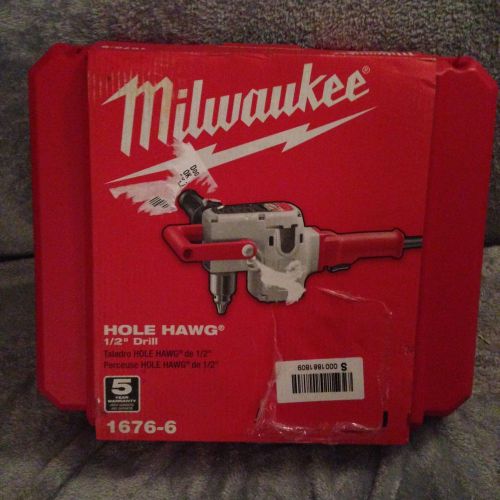 BRAND NEW Milwaukee model #1676-6, 7.5 amp 1/2&#034; Hole Hawg drill kit w/case