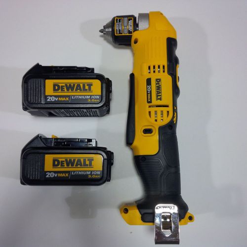 New Dewalt DCD740 20V 3/8 Cordless Right Angle Drill,2 DCB200 Battery 20 MAX Vol