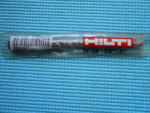 New hilti rotary / roto hammer / te-cx 1/2-6&#034; drill bit / 00205352 for sale