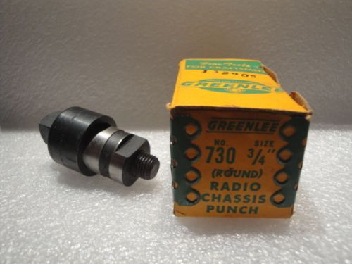 Greenlee 3/4-inch Round Radio Chassis Punch in Box