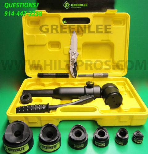 GREENLEE KNOCKOUT PUNCH SET 2&#034;-1/2&#034; W/ ROTARY PUNCH DRIVER, BRAND NEW, FAST SHIP