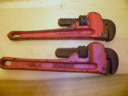 (2) 8&#034; pipe wrench&#039;s ace &amp; jaws pipe wrenches 8&#034;  item 12 for sale