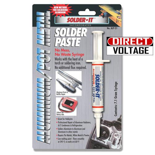 12 aluminum solder paste. solder-it alp-21 -   7.1 gram syringe. new formula for sale