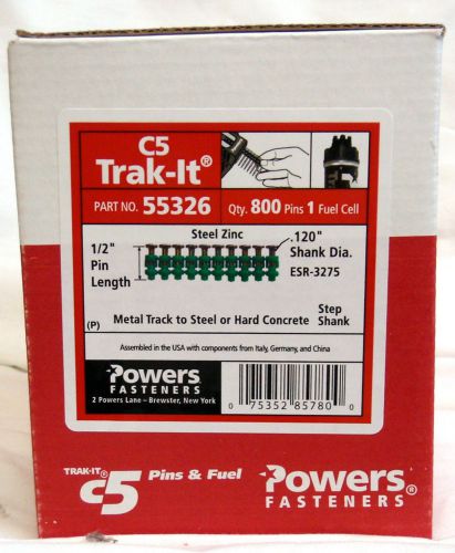Powers 55326 1/2&#034; Pins for C5 Trak-It Gun-Box of 800