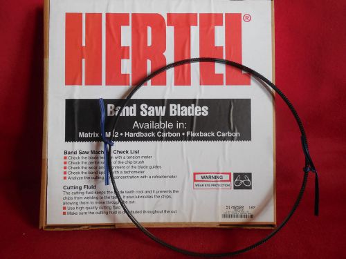 Hertel 7&#039;9-1/2&#034; (93-1/2&#034;) x 1/4 x .025 x 10 T band saw blade hardback carbon