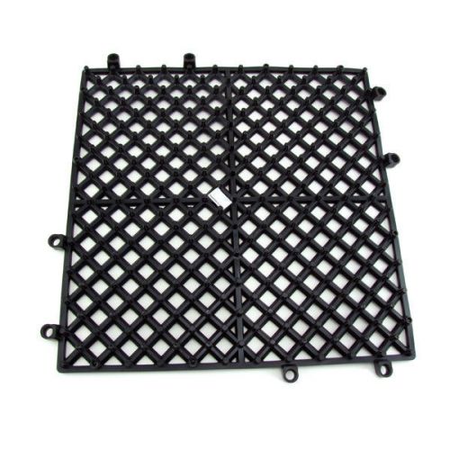 Interlocking bar glass mat - 1 square foot - black - heavy duty rubber - durable for sale