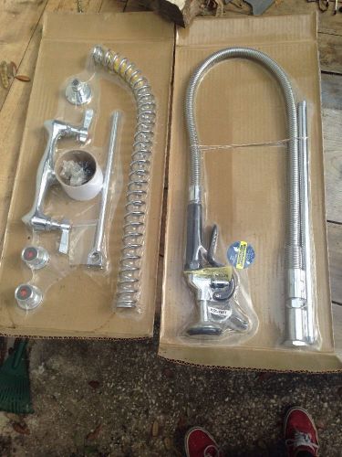 Commercial kitchen pre-rinse faucet sink add-on restaurant dishwasher spray hose for sale