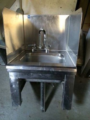 Stainless steel hand sink with side guards  #8 for sale