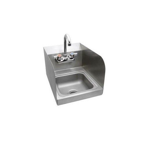 Deck Mount Hand Sink - Space Saver with Side Splashes- Commercial Bar Restaurant