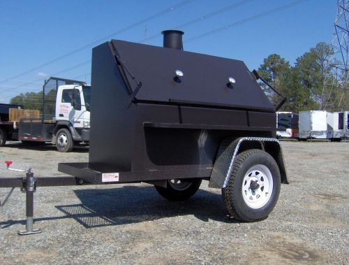 Bbq pit smoker concession grill utility 8ft trailer new hog box 500 for sale