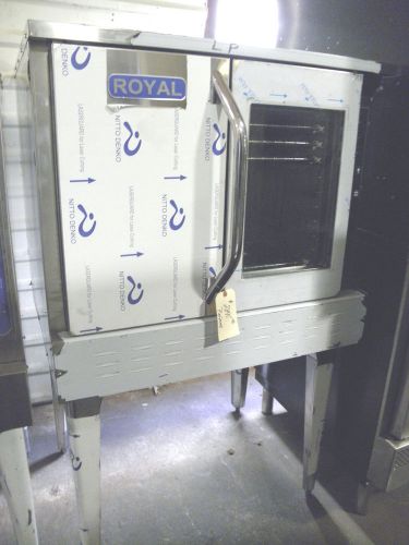 New royal reco-1 full size single deck propane lp gas convection baking oven for sale