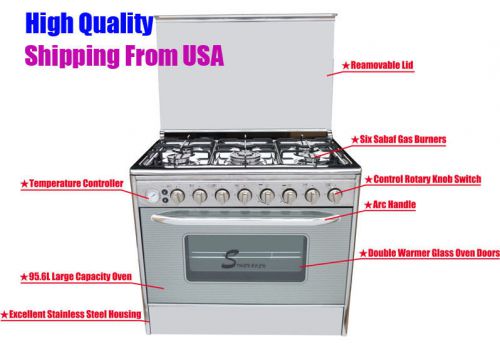 36&#039;&#039; gas stove 6 burner gas stove with 95.6l large oven hith quality brand new for sale
