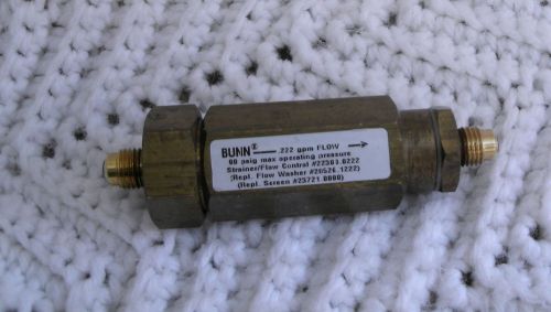 Bunn - 22300.0222 strainer/flow control .222 gpm vg+ used condition for sale