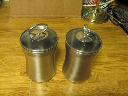 2 COMMERCIAL WOODMAX STAINLESS 18/8 STEAM TABLE ROUND INSERT PANS+2 LIDS-VGUC