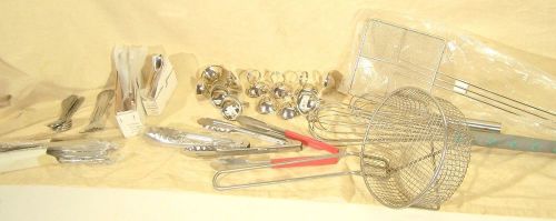 Large Lot of Vollrath, Browne Halco &amp; Winco Commercial Cooking Utensils Tongs &amp;+