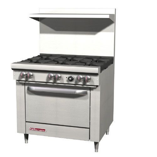 Southbend S36A Range, 36&#034;,  6 Burners (28,000 BTU), With 26&#034; Convection Oven (35