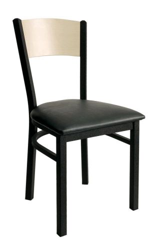 New Dale Commercial Metal Frame Restaurant Chair with Wood Back