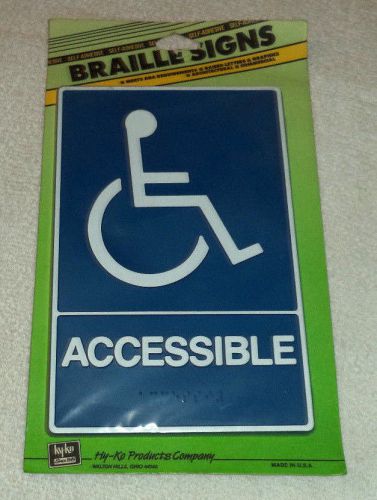 Pack of 2 Plastic Braille ACCESSIBLE Signs FREE SHIPPING