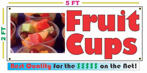 Full Color FRUIT CUPS BANNER Sign NEW Larger Size Best Quality for the $$$$