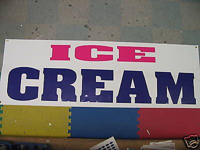 Ice Cream All Weather Banner Sign XXL  Icecream Creme
