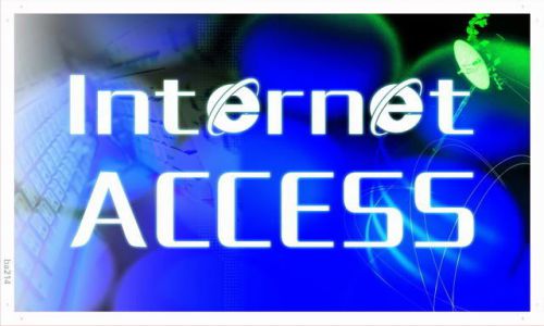 Ba214 open internet access services nr banner shop sign for sale