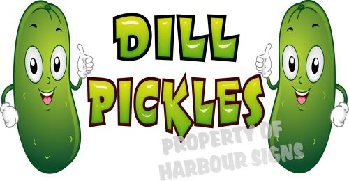 Dill Pickles Pickle Concession Decal 18&#034; Food Truck Mobile Vinyl Menu Sticker