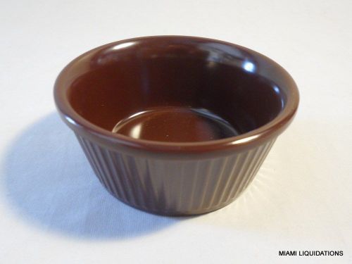 Lot of 48 4oz fluted shallow Ramekin Carlisle S289-69  chocolate 4 doz BPA free