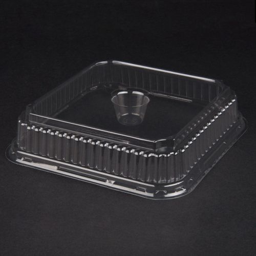 *NEW* 250 Genpak Lids for the Dual Ovenable 4 Cup Plastic Muffin Tray 95304