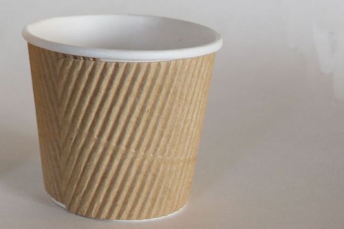4 ounce Kraft Ripple Paper Cup | 25 Ct