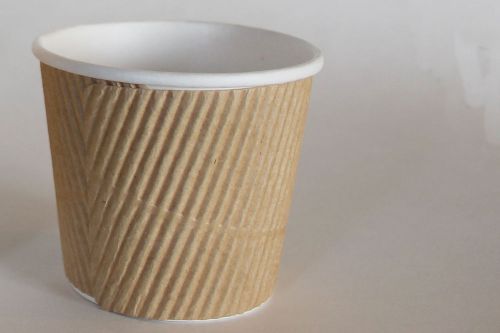 4 ounce Kraft Ripple Paper Cup | 25 Ct