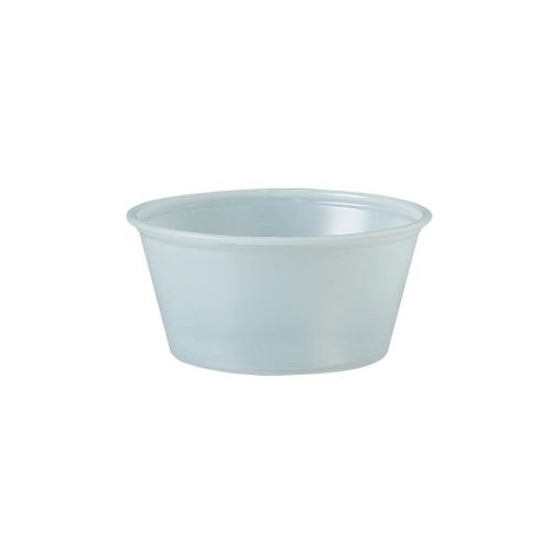 NEW Solo Foodservice P325-0100 Plastic Souffle Cup, 325 oz, Translucent (Pack of