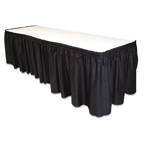 Black Table Set Linen Like Skirting 29&#034; x 14&#039; Fabric