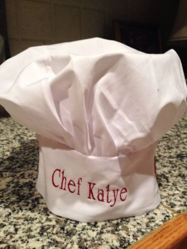 Personalized Embroidered Monogrammed CHEF HAT VELCRO NEW