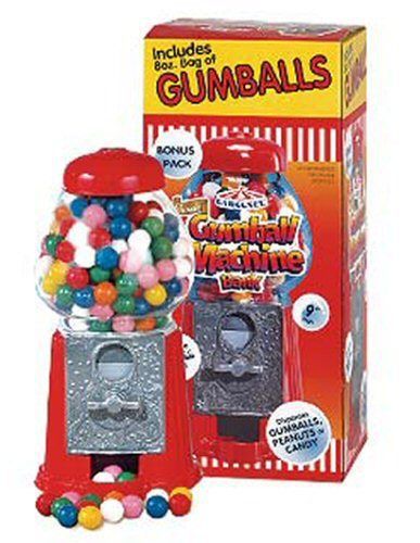 Carousel petite 9&#034; gumball machine with gumballs -- nib for sale