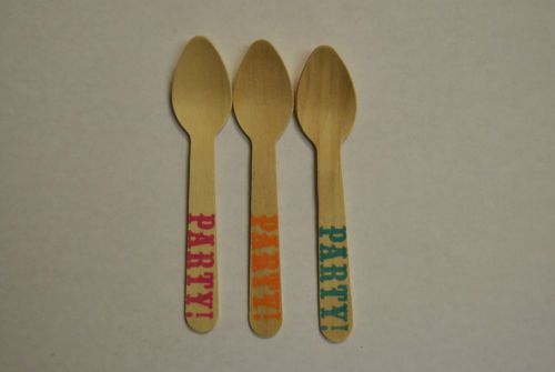 20 ct of 4.5&#034; Wood Taster Spoons/ Ice Cream PARTY Spoons with Concave - PARTY 20