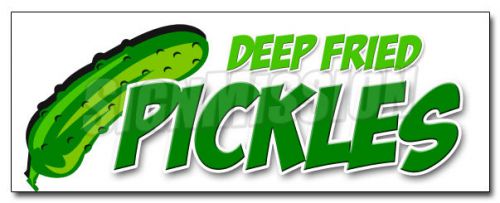 12&#034; fried pickles decal sticker deep pickle dill spears chips snack bar food for sale