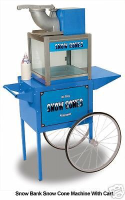Snow bank  sno  cone machine maker &amp; cart by benchmark for sale