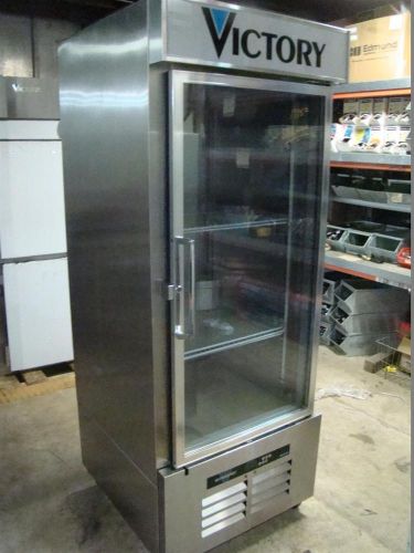 Victory Ultraspec Reach-In Glass Door Commerical Display Refrigerator, Stainless