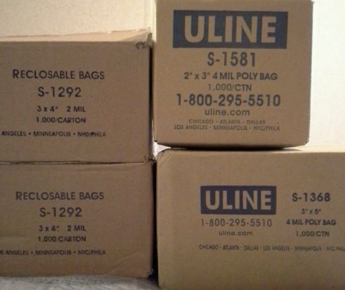 Uline Bags (Lot) Small Plastic Bags