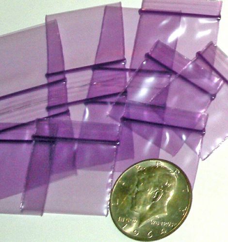 200 Purple Baggies 12510 ziplock bags 1.25 x 1 inch