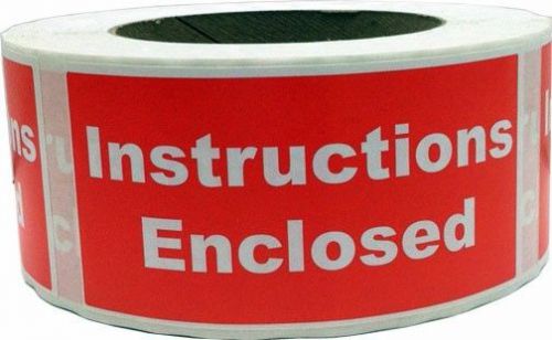 Instructions Enclosed Labels - 2&#034; by 4&#034; - 1 roll of 500 adhesive stickers