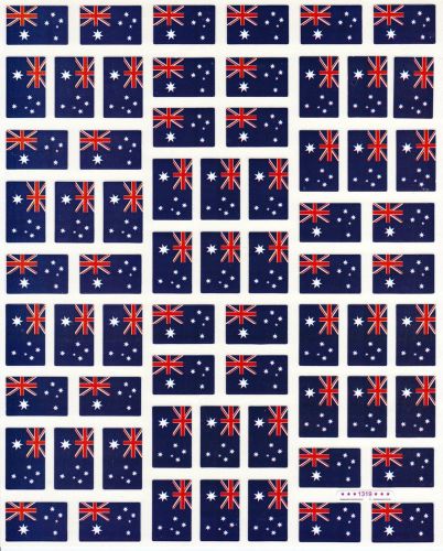 66 Australian National Flags, Envelope Sealers 66 Labels Stickers Per A4 Sheet