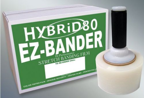 Stretch Film Wrap Banding Hybrid Hand Wrap 5&#034; x 1000&#039; 80ga 120 Rolls 10 Cases