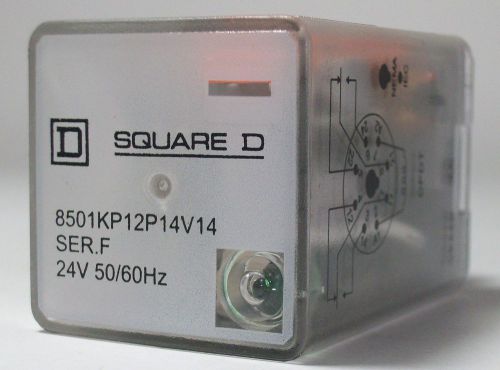 Square d series f dpdt plug-in relay 24vac 8501kp12p14v14 usg for sale